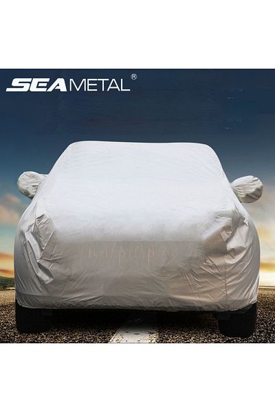 SEAMETAL أغطية سيارات SUV L مقاومة للماء وواقية من الشمس بالكامل ومناسبة لجميع سيارات الدفع الرباعي والسيدان والثلج والغبار والمطر