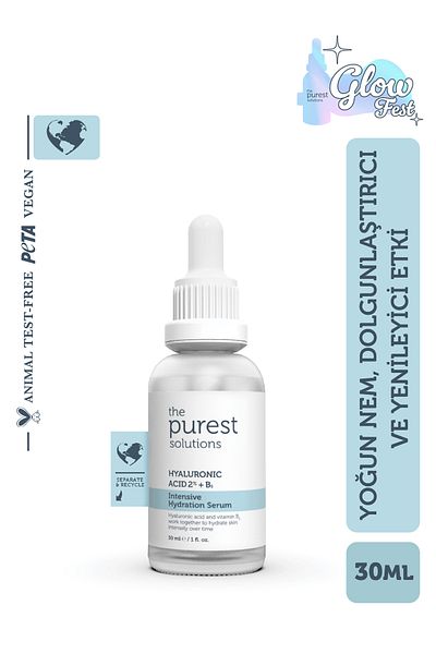 The Purest Solutions Erneuerndes Hautpflegeserum mit intensiver Feuchtigkeits- und aufpolsternder Wirkung (Hyaluronsäure 2 % + B5)