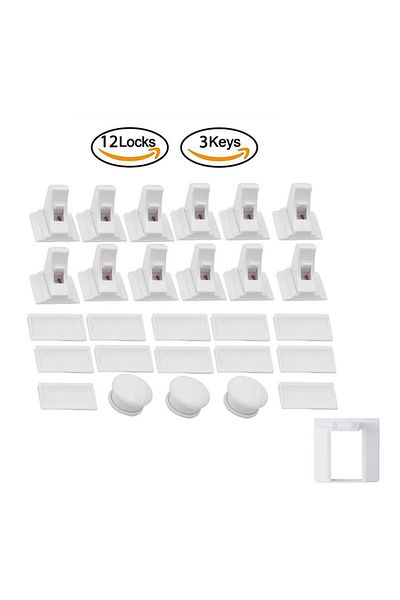 Choice 12 Locks 3 Keys Baby Safety Lock Invisible Lock Kids Security Drawer Latch Cabinet Door Magnetic Chi