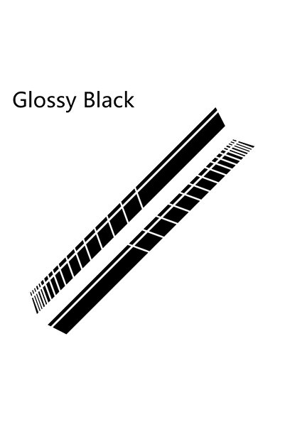 Choice ملصقات جانبية للسيارة من الفينيل بخطوط طويلة باللون الأسود اللامع مكون...