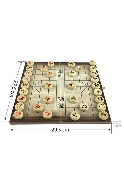 Choice Wooden Chinese Chess Set Foldable Board Games 29.5*27.5*1.3 CM Chinese Boxed Chess Game Basswood ...