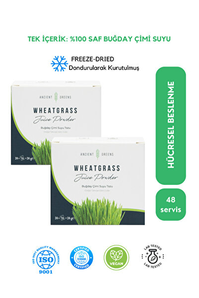 Ancient Greens Buğday Çimi Suyu Tozu 48 X 1g