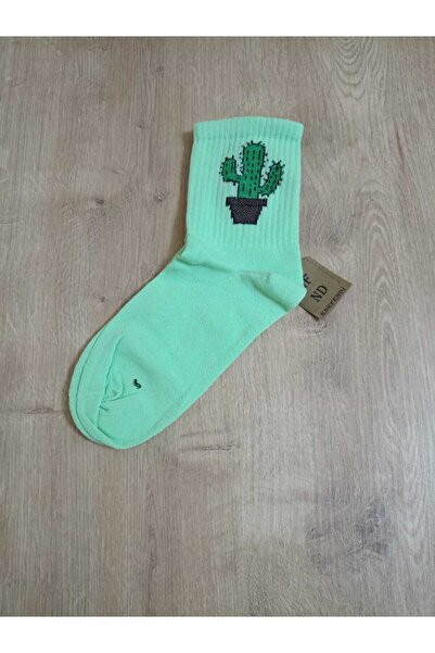 ENEFENDİ Меки памучни зелени и лилави чорапи ARAKONÇ ЖЕНСКИ ЧОРАПИ 36-40