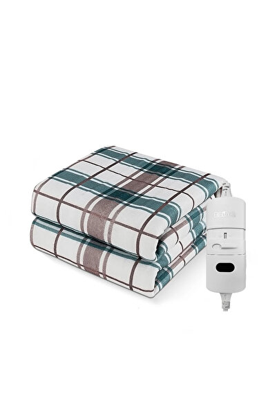 Choice 120x150CM EU Gray and Green Electric Heating Blanket Automatic Thermostat Double Body Warmer Bed Mat