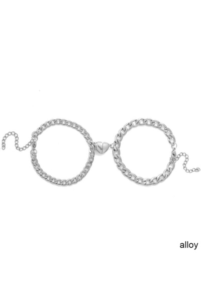 Choice 08 2Pcs/set Magnet Couple Bracelets Heart Attraction Bracelet Stainles...