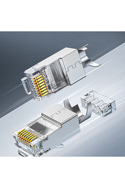 Choice 50 قطعة 10/50/100 قطعة موصل RJ45 Cat6a Cat7 موصل RJ45 محمي بموصلات شبكة FTP 8P8C