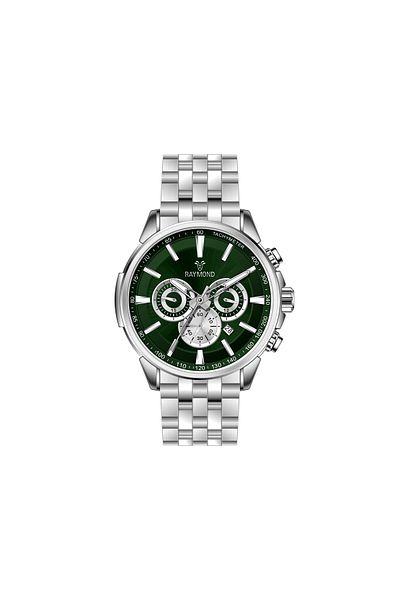 Raymond Rym-81054 Raymond Men's Wristwatch - Stainless Steel - 2 Year Warranty