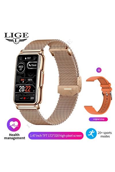 Choice Mesh belt gold For Android IOS Smart Bracelet Women Smartwatch Men Heart Rate Blood Oxygen Waterproo