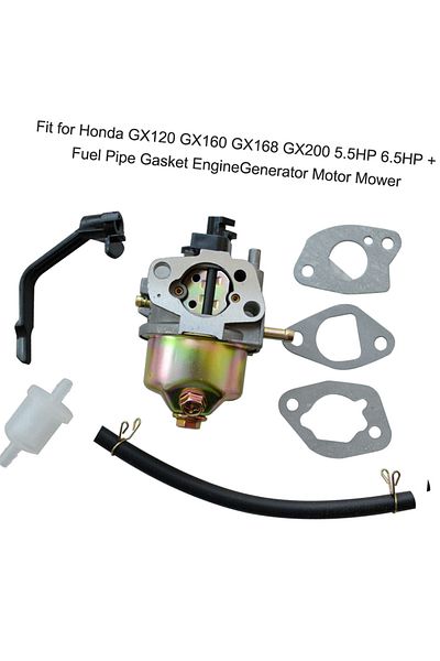 Choice black Carburetor Carb Fit for Honda GX120 GX160 GX168 GX200 5.5HP 6.5HP + Fuel Pipe Gasket EngineGen