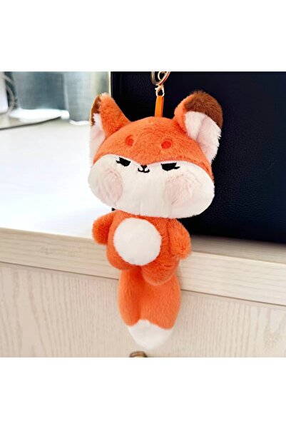 Choice إكسسوارات حقيبة ألعاب محشوة على شكل ثعلب كبير الذيل باللون البرتقالي، ...
