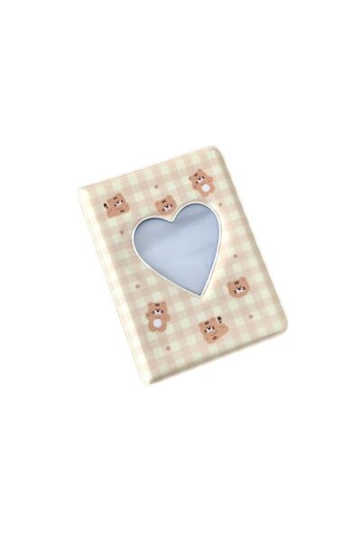 Choice ألبوم صور على شكل دب لطيف مقاس 3 بوصات على شكل قلب حب وحافظة تخزين صور...