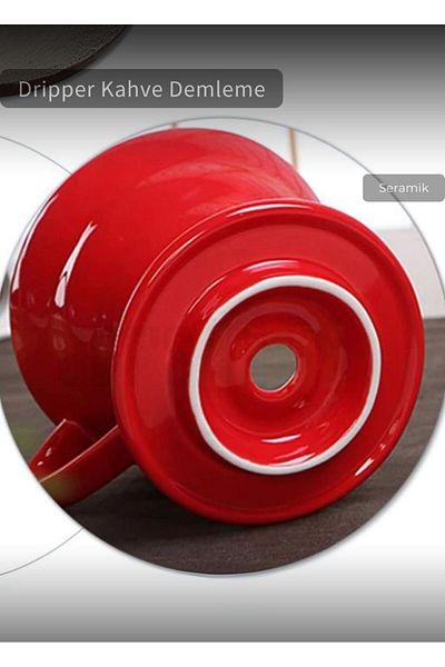 Jet's Home V60 02 Ceramic Dripper Coffee Brewing Equipment Apparatus Red