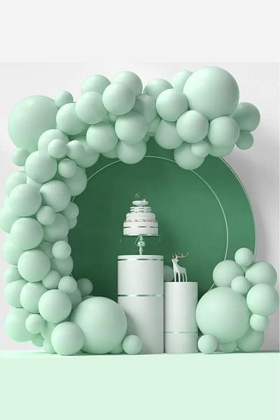 BeySüS Mint Green Macaron Balloon 20 Pieces 12Inch