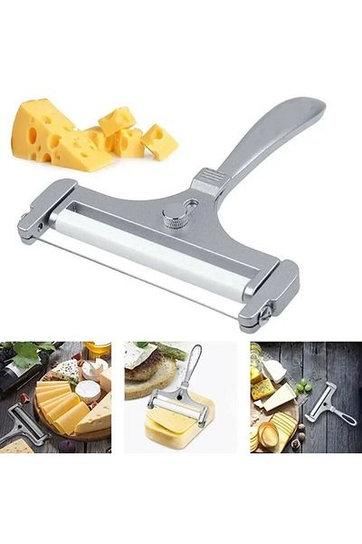 Choice Stainless Steel Cheese Slicer Adjustable Thickness Butter Cutter Soft and Semi-Hard Kitchen Cooki...