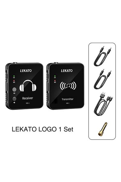 Choice LEKATO LOGO 1 Set Lekato Wp-10 2.4G Wireless Earphone Monitor Rechargeable Transmitter Receiver M-Va