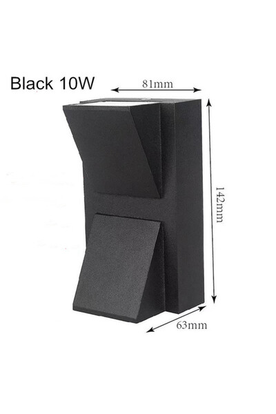 Choice مصباح حائط خارجي مقاوم للماء 10 وات أبيض دافئ 5 وات 10 وات مصباح فناء LED حديث بسيط إبداعي بوابة l