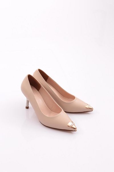 DGN Pantofi cu toc de damă bej - 9132621