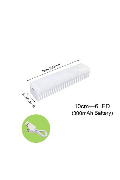 Choice 10cm-6LED Warm White Wireless LED Night Light Motion Sensor Light Closet Night Lamp For Kitchen Bedr
