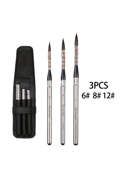 Choice 6 8 12 فرشاة رسم بالألوان المائية للسفر من Dainayw فرشاة خطوط تفصيلية ...