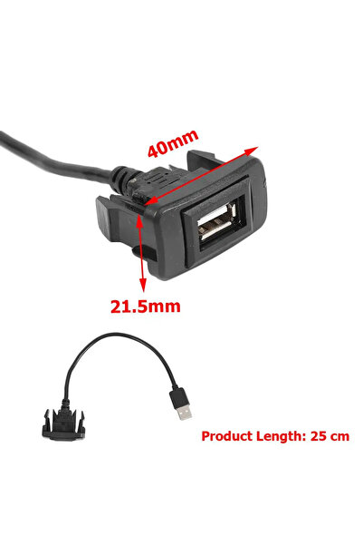 MOJOYCE منفذ USB 2.0 مثبت على لوحة القيادة لسيارة تويوتا. منفذ USB 2.0 مثبت ع...