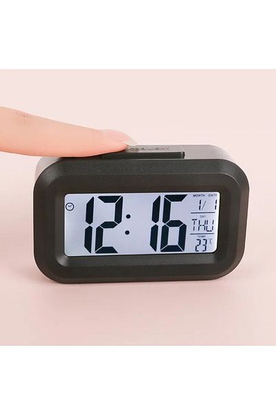 Choice Black Led Digital Alarm Clock Electronic Digital Alarm Screen Desktop Table Clocks For Home Office B
