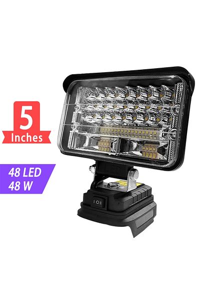 Choice 5 بوصة 48LED 48W 3/4/5/8 بوصة ضوء LED محمول لاسلكي للعمل في الهواء الطلق وصيد الأسماك باليد الطوارئ