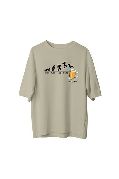 npLStore Μπλουζάκι μεγάλου μεγέθους Unisex Friday Beer με στάμπα