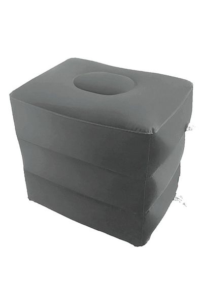 Choice Dark Gray PVC Kids Flight Sleeping Footrest Pillow Resting Pillow On Airplane Car Bus Pillow Inflata