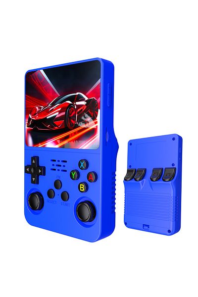 Choice Blue 64G Open Source R36S Retro Handheld Video Game Console Linux System 3.5 Inch IPS Screen Portabl