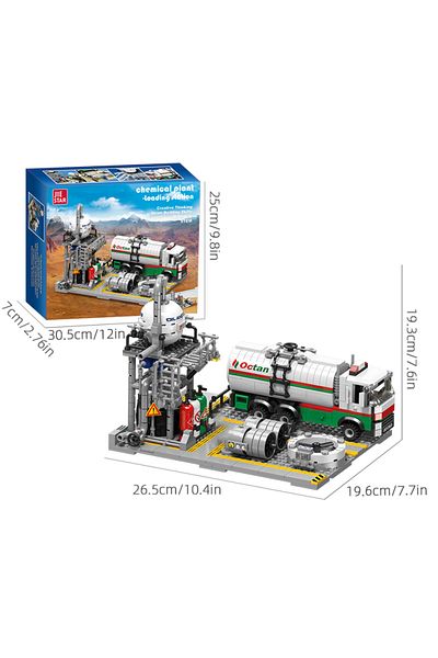 Choice 721pcs With Box City Street View Building Blocks Natural Gas Storage Center Laboratory Transport Sta
