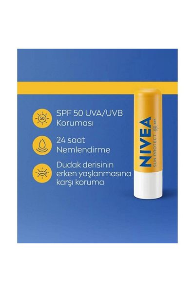 NIVEA Sun High Sun Protection Lip Care Cream Spf50 4.8Gr