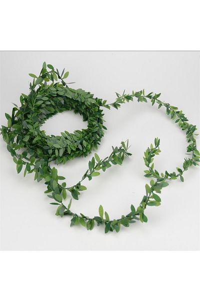 Choice YZ29 7m Artificial Green Flower Nylon iron wire Leaves Rattan DIY Garland Accessory For Wedding Deco