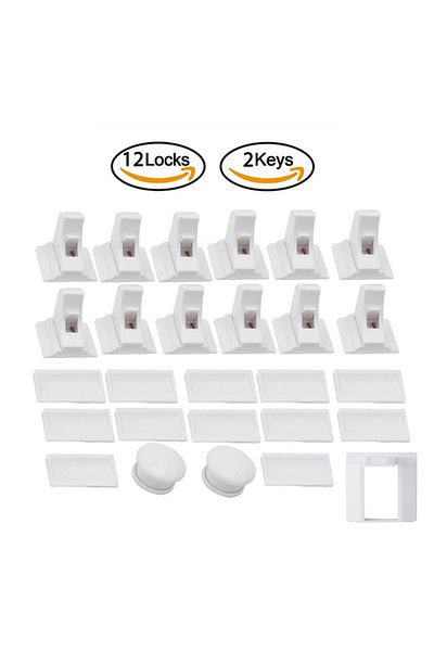 Choice 12 Locks 2 Keys Baby Safety Lock Invisible Lock Kids Security Drawer Latch Cabinet Door Magnetic Chi