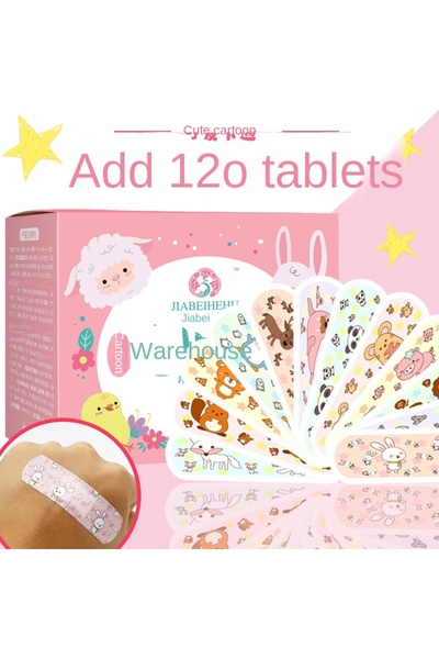 Choice 1 120 قطعة من ضمادات الجروح الكرتونية المقاومة للماء ضمادات الجروح للأطفال ضمادات الإسعافات الأولية الكرتونية ج.