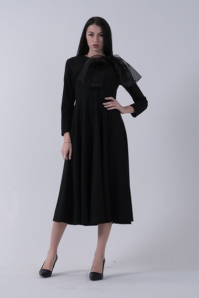 Feminist Black Shoulder Organzaос Detailed Pencil Dress 3975472