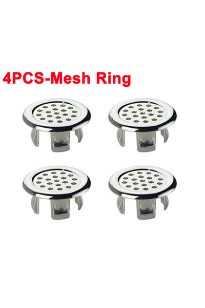 Choice 4 قطع - حلقات شبكية 4 قطع غطاء تصريف حوض بلاستيكي للمطبخ والحمام وغطاء...