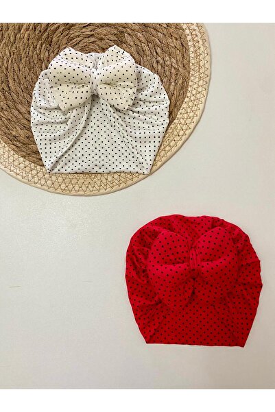 GÜNEŞ KİDS Fiyonklu Çift Katlı Bebek Bone  & Bebek Şapka Aksesuar