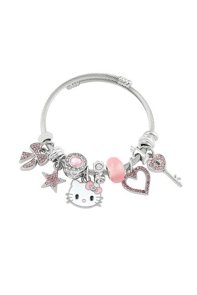 Choice Hello Kitty Bracelet New In Sanrio Hello Kitty Bracelet Fashion Trendy Girl Y2K Bangles KT Cat Cryst
