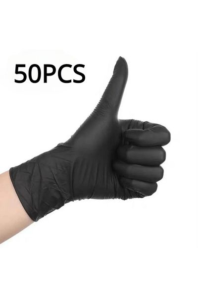 Choice L Black50PCS 20/50/100PCS Black Nitrile Gloves Thickened Durable Household Cleaning Gloves Dishwashi