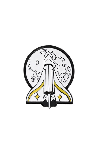 Choice1 دبابيس بروش إيلي الجديدة من لعبة The Last of Us 2، أجنحة مطلية بالذهب، شارة صاروخية ومركبة فضائية، بروش