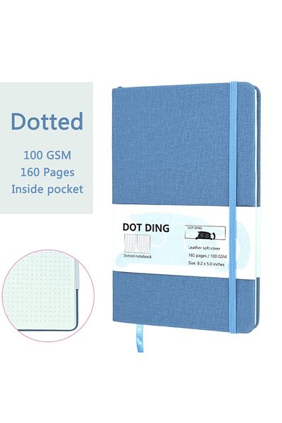 Choice A5 A123-Cowboy-A5 A5 Dotted Notebook Cloth Hardcover 100 GSM Paper Planner Diary Notepad Journal Stu