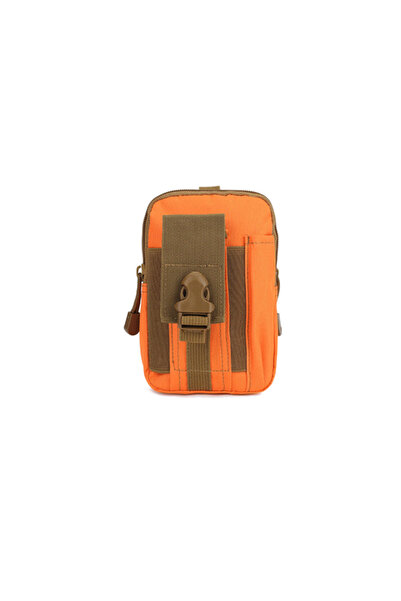 Choice Orange Molle Pouch Belt Waist Pack Men Small Pocket Survival Tool Bag for Running Travel Camping Hun