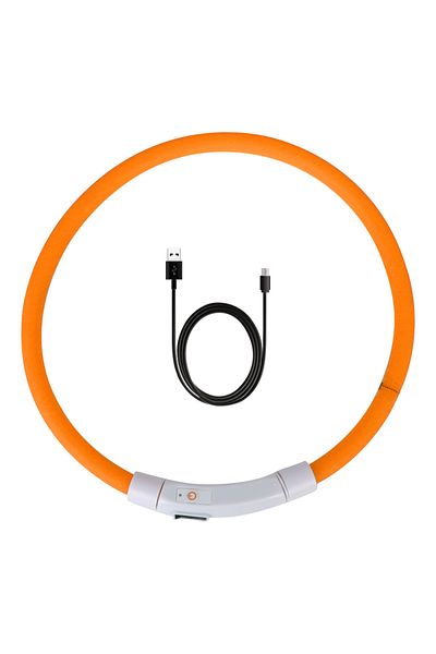 Choice Orange Night Safety Flashing Glow Collar Night Luminous Charge Collar Led Usb Dog Collar Pet Access