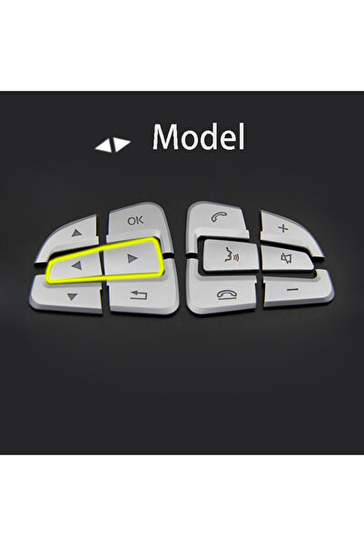 Choice ملصقات تزيين أزرار عجلة القيادة من Arrow Model-Silver لسيارة Mercedes ...