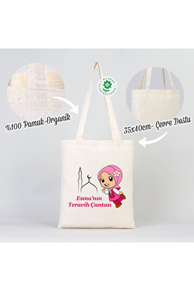 BYBAGS İsme Özel Ham Bez Namaz Çantası