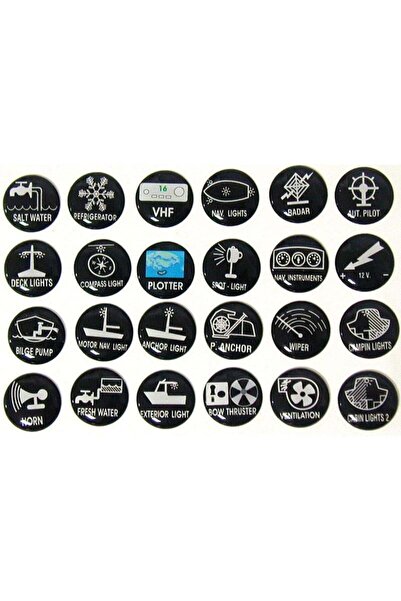 LALIZAS Kontrol Panelleri Içinyapışkanlı Çıkartma 24 Ad.s