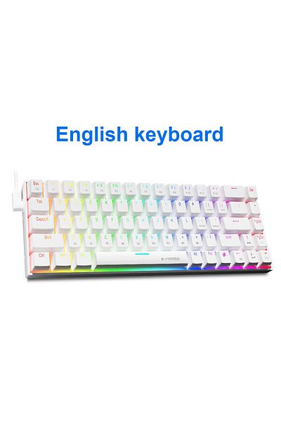 Choice لوحة مفاتيح الألعاب الميكانيكية الصغيرة الرفيعة Z686 RGB USB 60% من E-YOOSO باللون الأحمر Z686 RGB-White