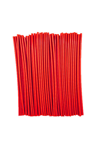 Choice5 طقم لفّ أسلاك عجلات الدراجات النارية الجديد باللون الأحمر، 36 قطعة، م...