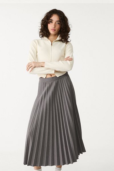Stradivarius Pleated midi skirt