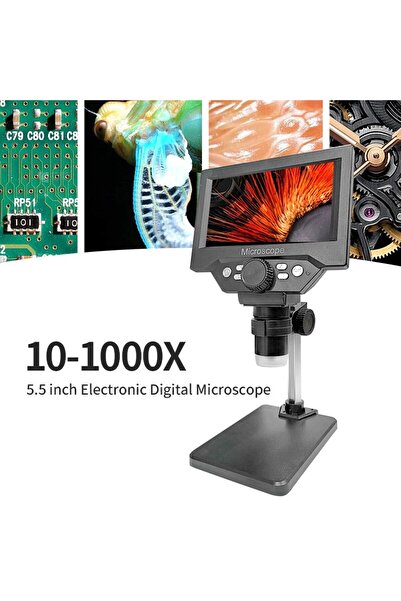 Choice مجهر رقمي بشاشة LCD مقاس 5.5 بوصة 1000X 1080P ومكبر على شكل عملة معدني...